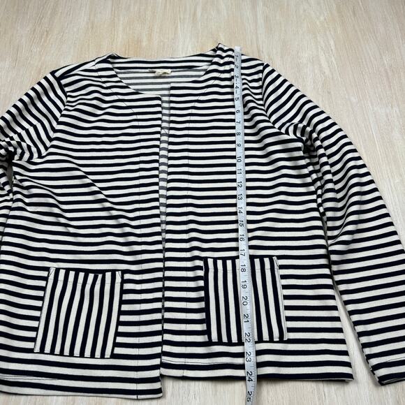 Jane and Delancey Stripe Knit Preppy Nautical Open Front Cardigan Sweater XL - Picture 8 of 14